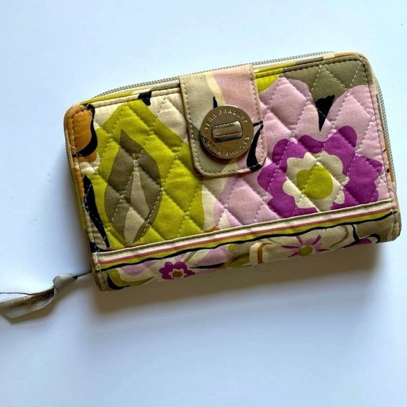 Vera Bradley Portobello Road Floral Lg Zip-Around Wallet Purple/Green NWT Wallet - Picture 5 of 11